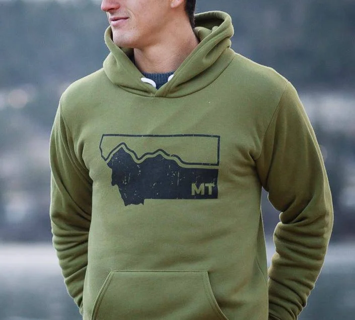 Montana Mountains Hoodie (unisex) Youthful Men's Pop