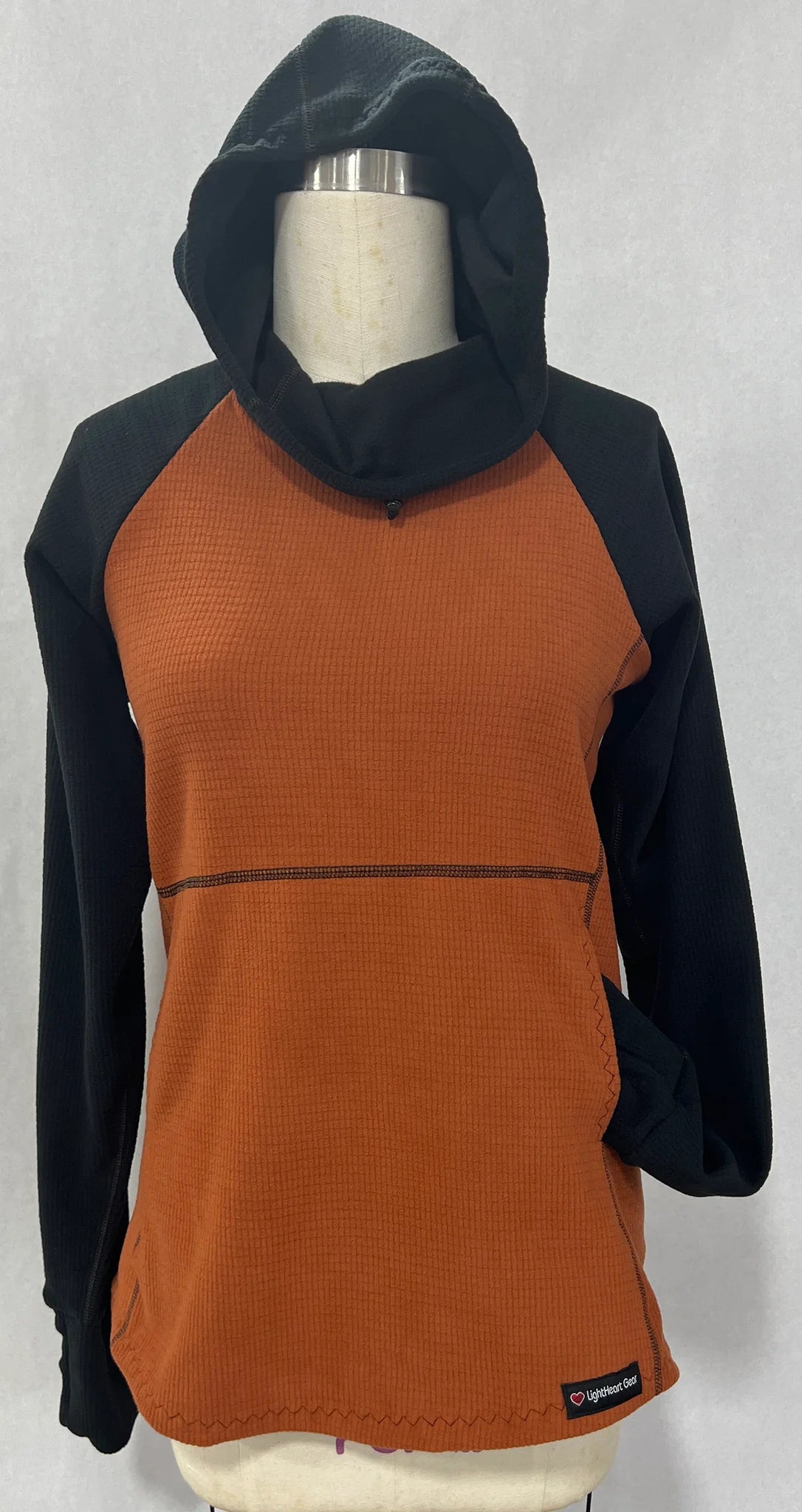 Men's Hoodie - Terracotta w/ Black sleeves & hood Sophisticated Men's French