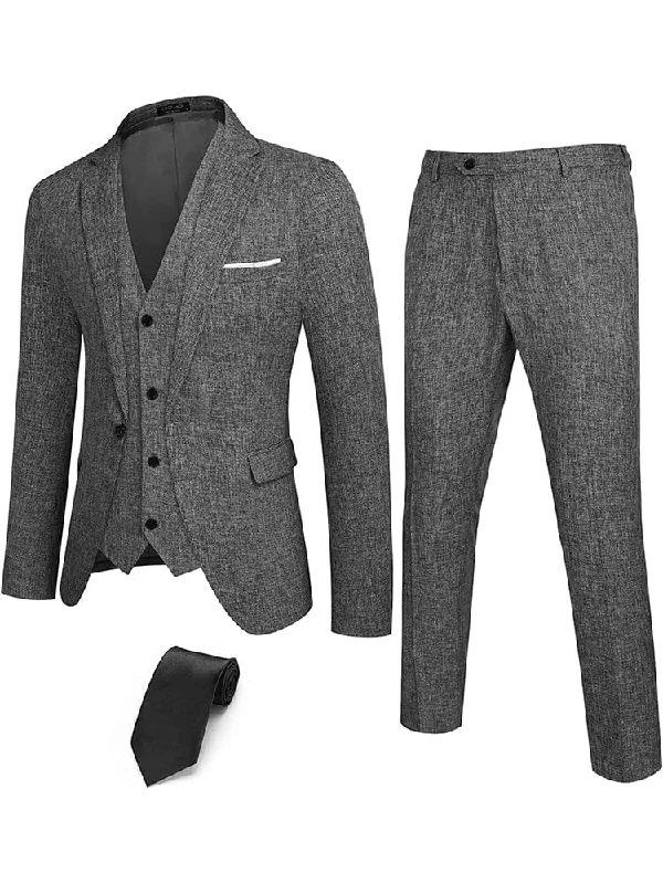 4-Piece One Button Blazer Suit Sets (US Only) Confident Men's High