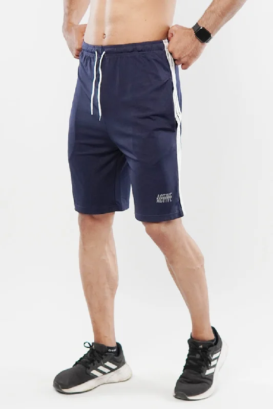 Striped Shorts - Navy Blue Street