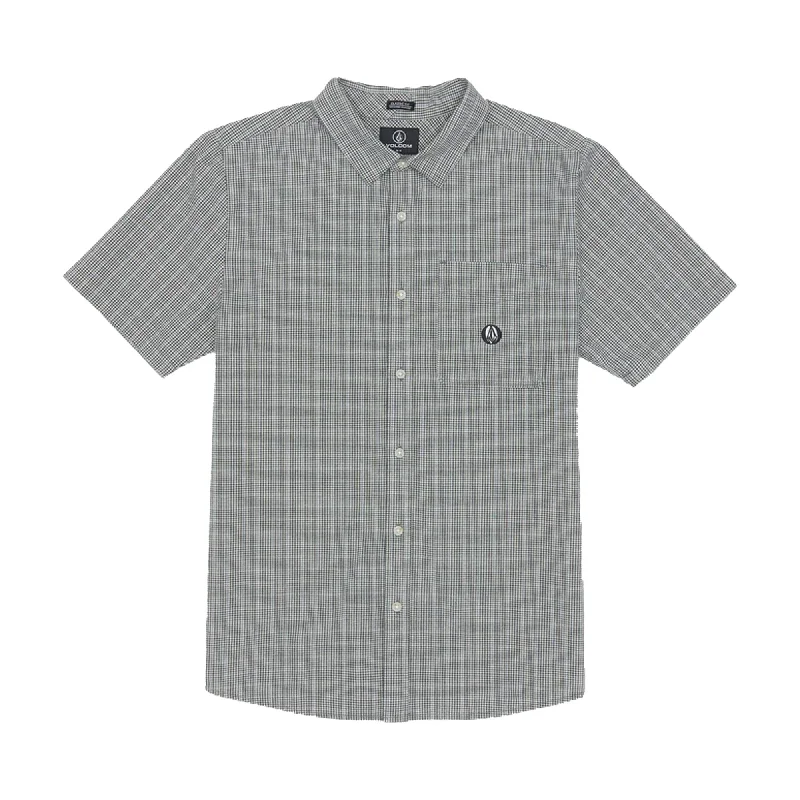 Volcom Lonsdale Men's S/S Dress Shirt - Egg White Monochromatic Office Style