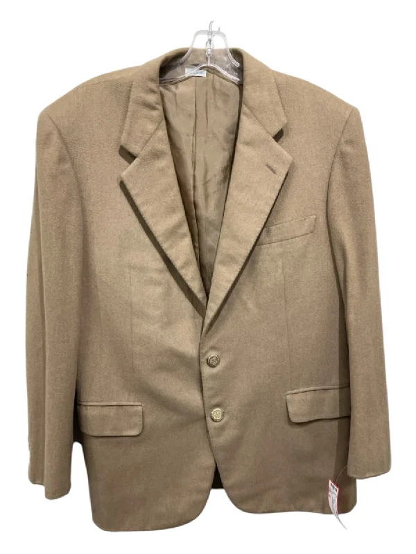 Brioni AS IS Brown Cashmere Solid 2 Button Men's Blazer Gym