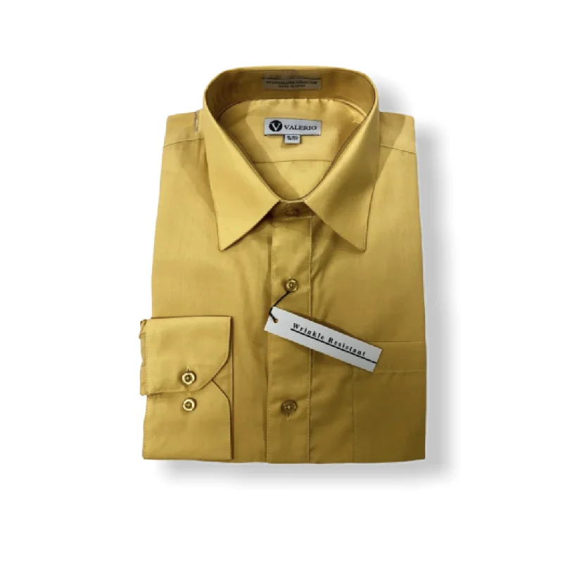 Valerio Gold Dress Shirt (NEW) Relaxed Men's Australian 