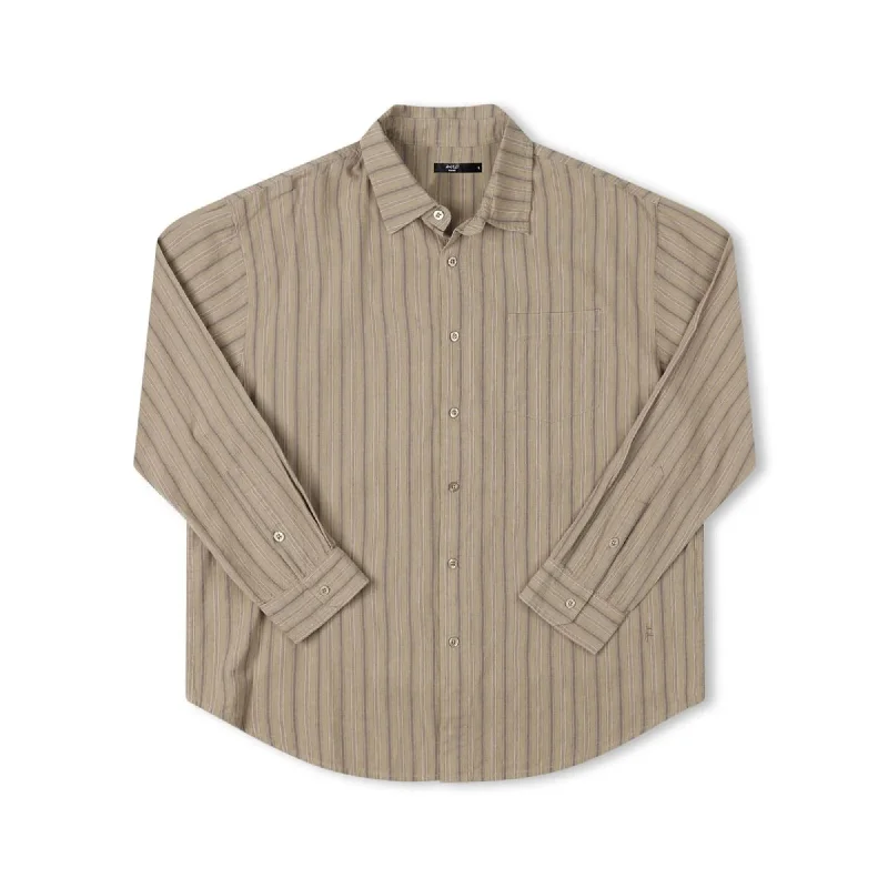 Reynolds Striped Men's L/S Dress Shirt - Moss Rugged Men's Outdoor 