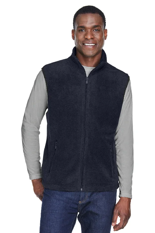 Harriton Mens Pill Resistant Fleece Full Zip Vest - Navy Blue Practical Men's Multi