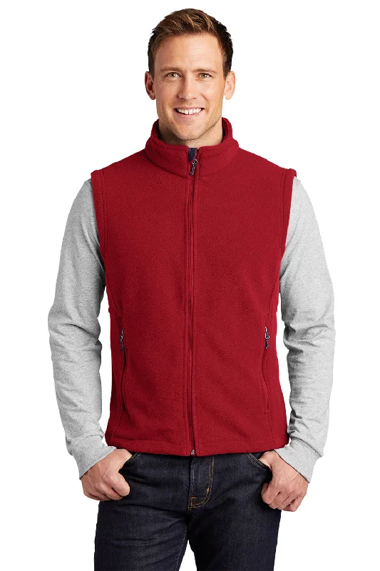 Port Authority Mens Full Zip Fleece Vest - True Red Tough Men's Military