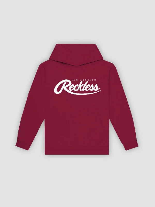 Big R Script Hoodie - Maroon Sophisticated Men's French