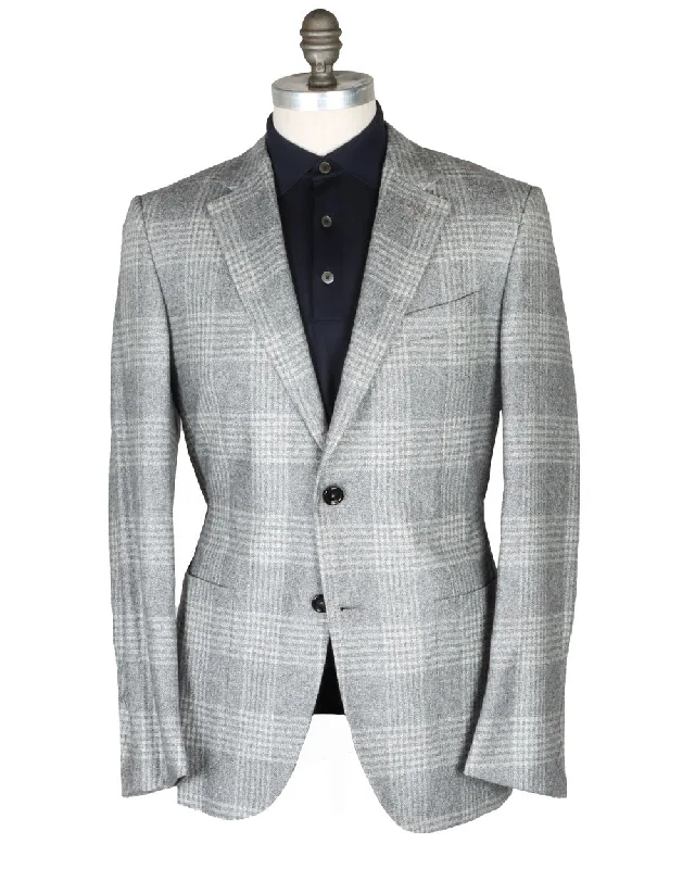 Grey Overcheck Sportcoat Cozy Men's Sherpa