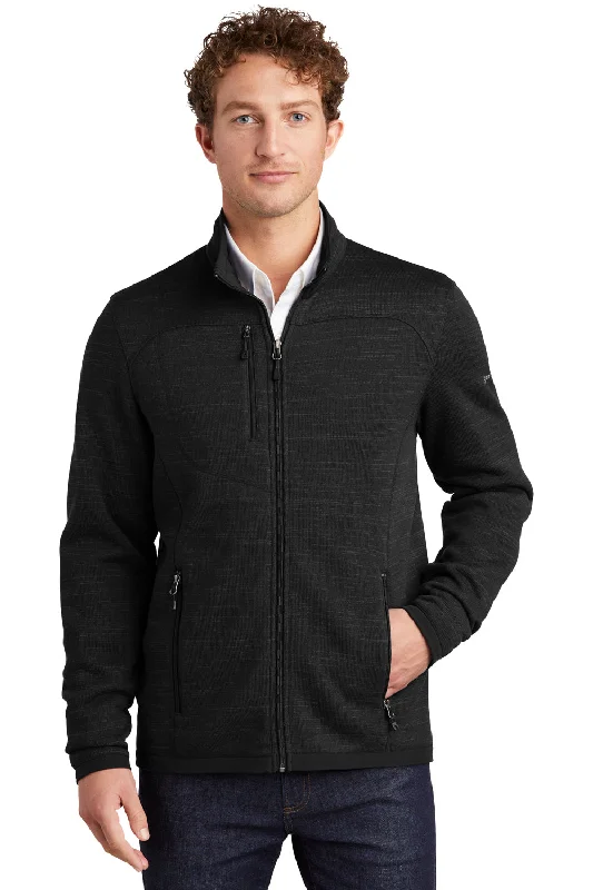 Eddie Bauer Mens Pill Resistant Fleece Full Zip Jacket - Black Artistic Men's Hand