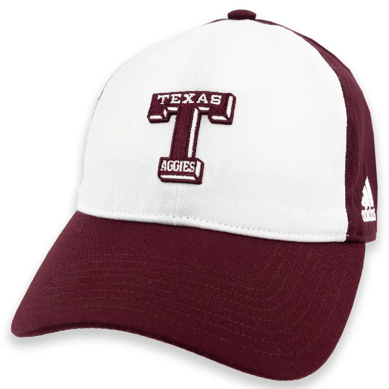 Texas A&M Adidas Block T Slouch Block Cap Trendy Men's Scandinavian