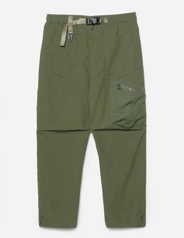 5282 Veg Dyed Asym Cargo Track Pants Olive Earthy Men's Sustainable 