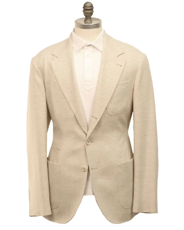 Tan Herringbone Sportcoat Modern Men's Tech