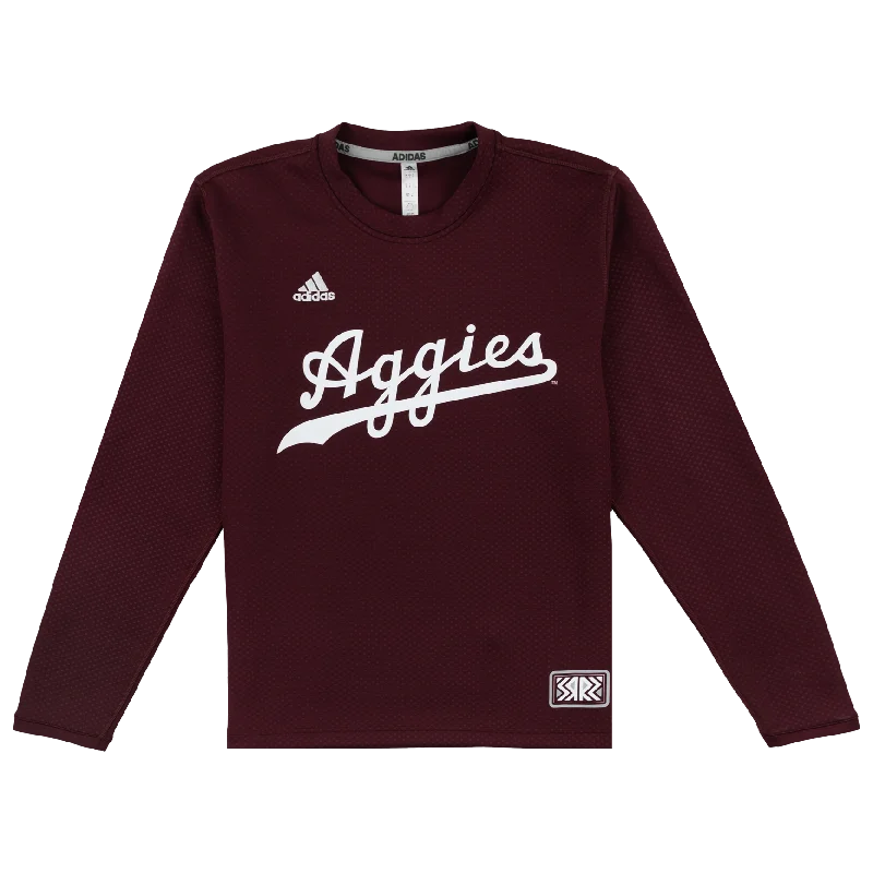 Texas A&M Adidas Icon Mens Fleece Sweatshirt Trendy Men's Oversized