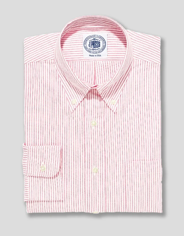 PINK/WHITE OXFORD DRESS SHIRT Modern Men's Geometric