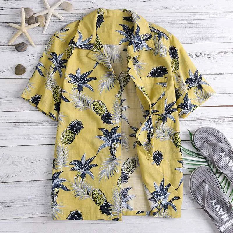 Hawaiian Shirts Tropical Mens Shirts Dress Short Sleeve Lapel Collar Beach Vacation Shirts Clothing Summer Sleek Men's Contemporary 