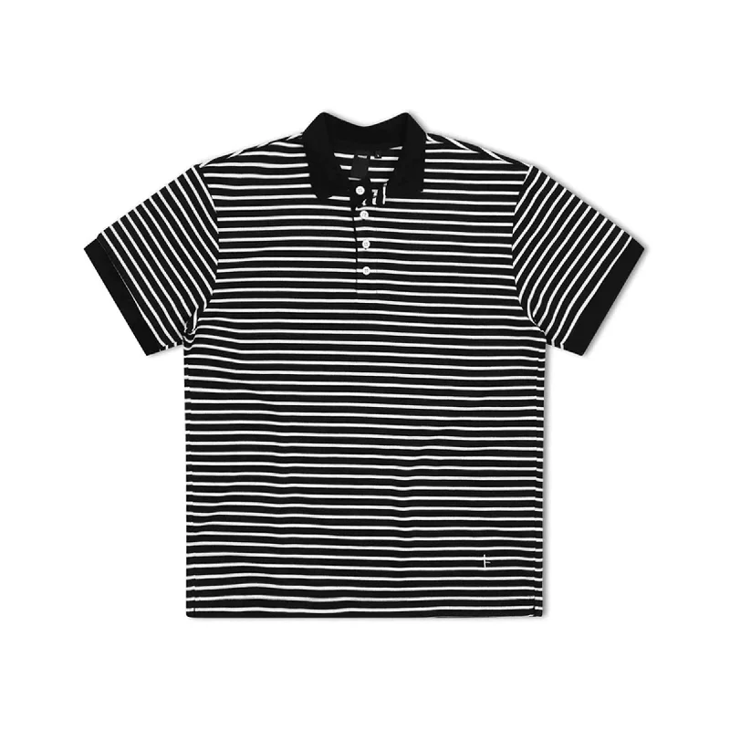 Former Uniform Striped Men's S/S Dress Shirt - Black/White Cozy Men's Winter