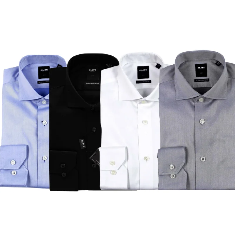 Serica Elite Tapered Dress Shirt - E-106 - Assorted Colours Refined Men's European