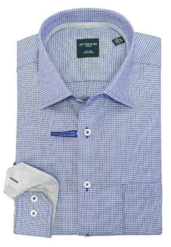 Leo Chevalier 100% Cotton Non-Iron Dress Shirt - 524176 1699 Refined Men's European