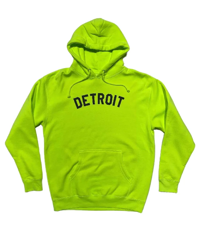 Ink Detroit - Fluorescent Yellow Hoodie Elegant Men's Cashmere