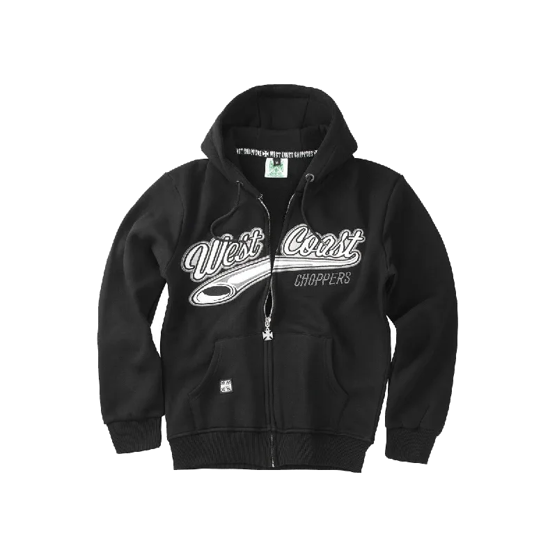 WCC BALL ZIP HOODY - BLACK Edgy Men's Punk