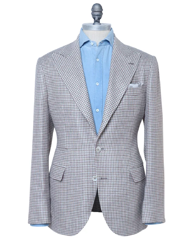 Brown and White Check Deconstructed Sportcoat Tailored