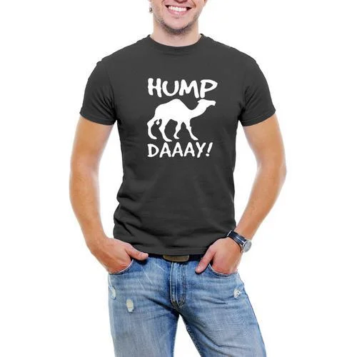 Hump Day Camel Men T-Shirt Soft Cotton Short Sleeve Tee Edgy Men's Punk