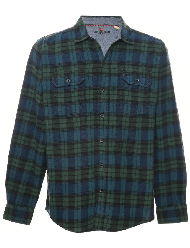 Woolrich Checked Shirt - L Sophisticated Men's French