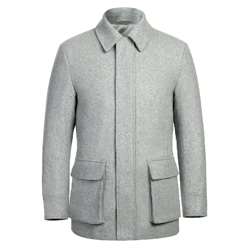 ENGLISH LAUNDRY Gray Short Coat EL84-01-092 Confident Men's Power