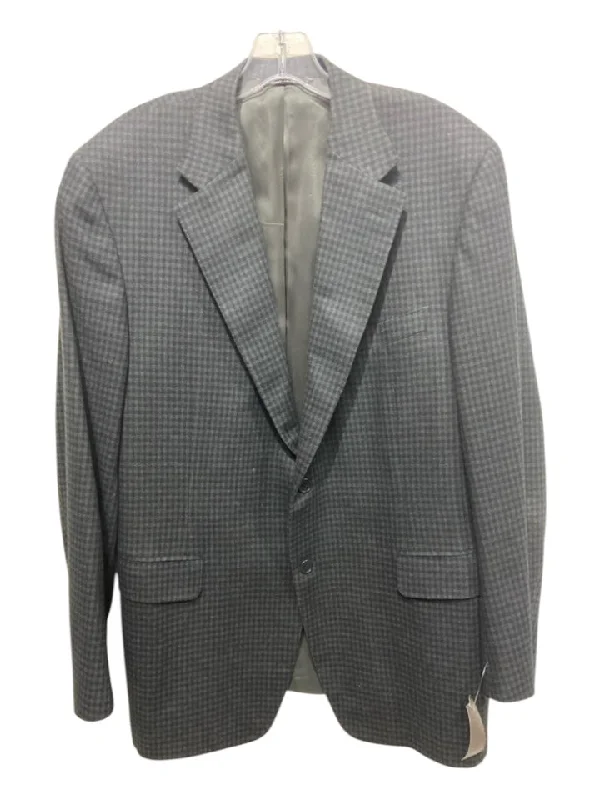 Canali Green Wool Blend Plaid 2 Button Men's Blazer Sporty Men's Tennis