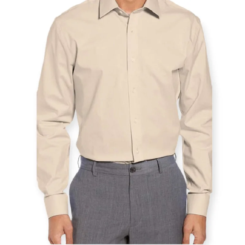 AMANTI: Slim Dress Shirt Tan Bohemian Men's Free