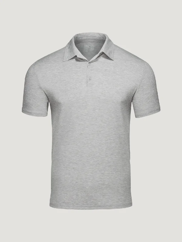 Heather Grey Performance Polo FINAL SALE Vintage Men's 1970S Disco