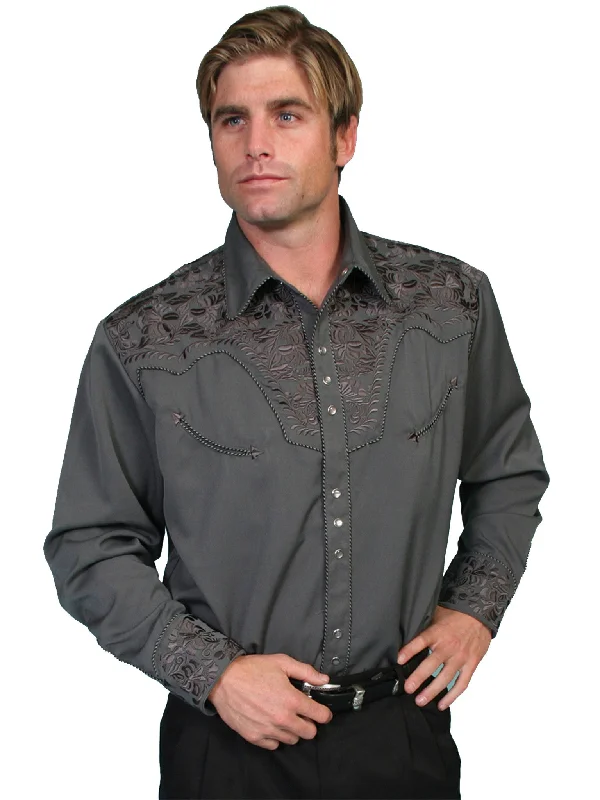 Men's Scully Snap Front Shirt #P-634CHA Modern Men's 