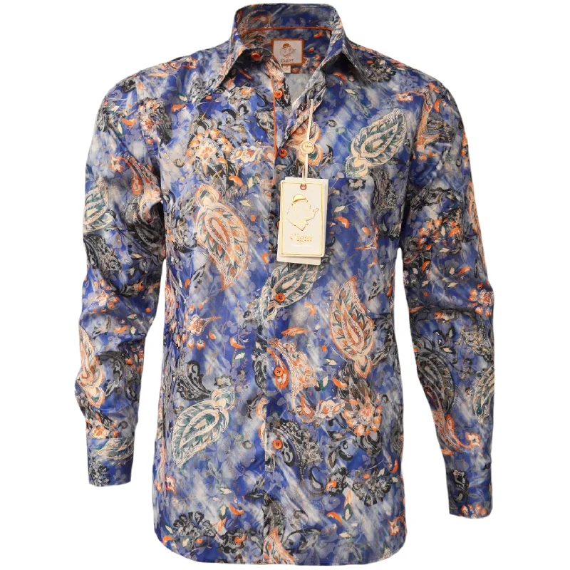 CIGAR COUTURE: Sunset LS Button Down S-4617 Dynamic Men's Moto