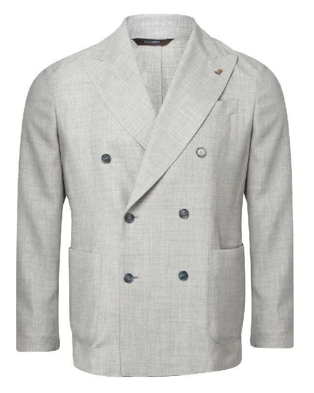 Light Grey Cashmere Sportcoat Confident Men's High