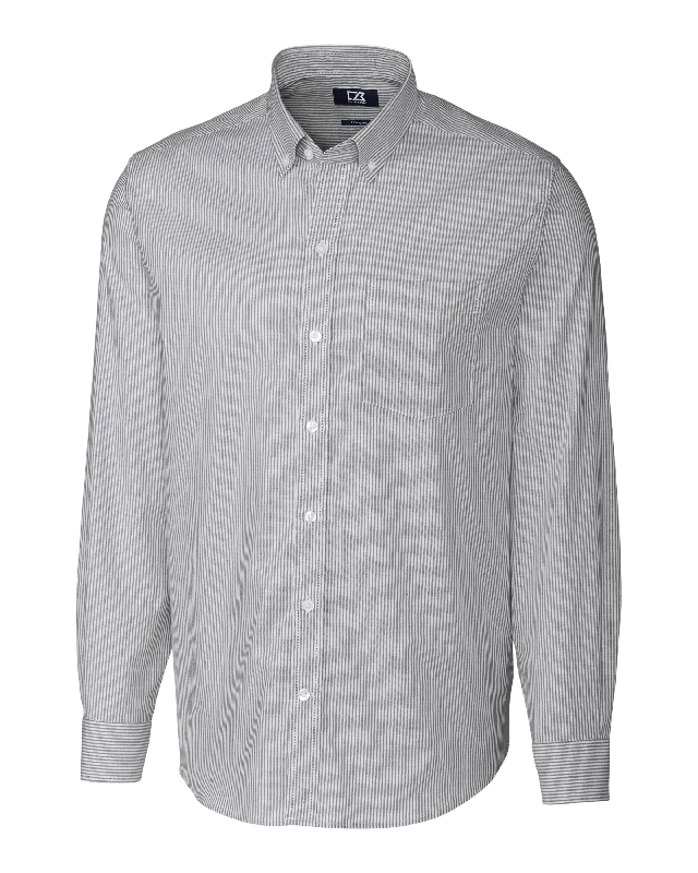 Cutter & Buck - Men's L/S Stretch Oxford Stripe Modern Men's 