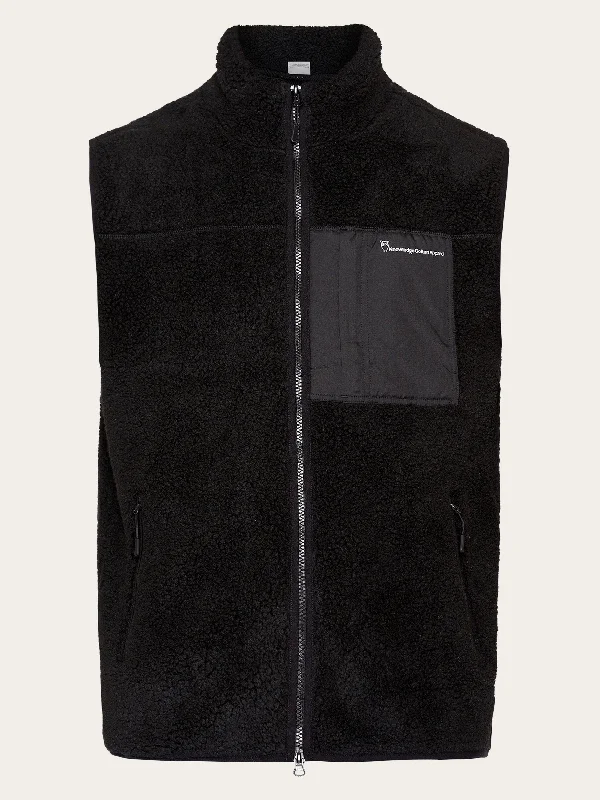 Teddy fleece vest - Black Jet Refined Men's Hand