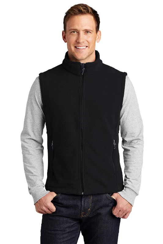 Port Authority Mens Full Zip Fleece Vest - Black Cozy Men's Winter