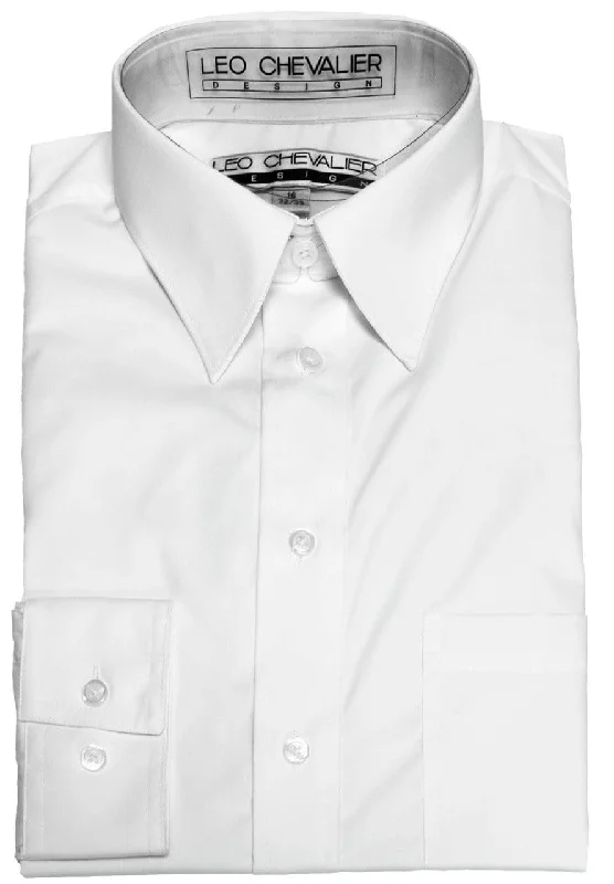 Leo Chevalier Cotton/Poly Blend White Dress Shirt - 225103 0198/0199 Confident Men's Power