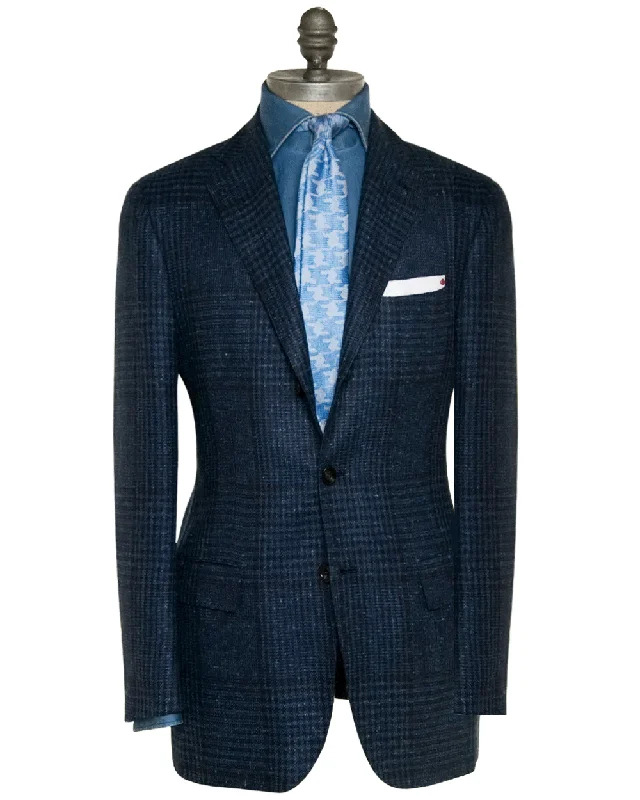 Navy Tonal Plaid Sportcoat Street