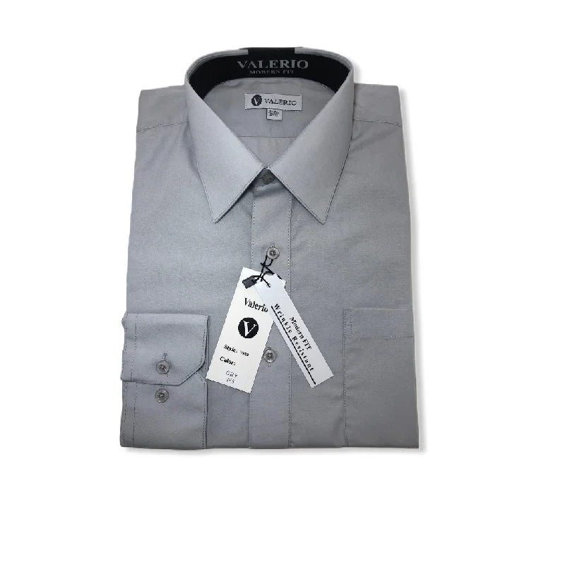 Valerio Grey Dress Shirt (NEW) Beach