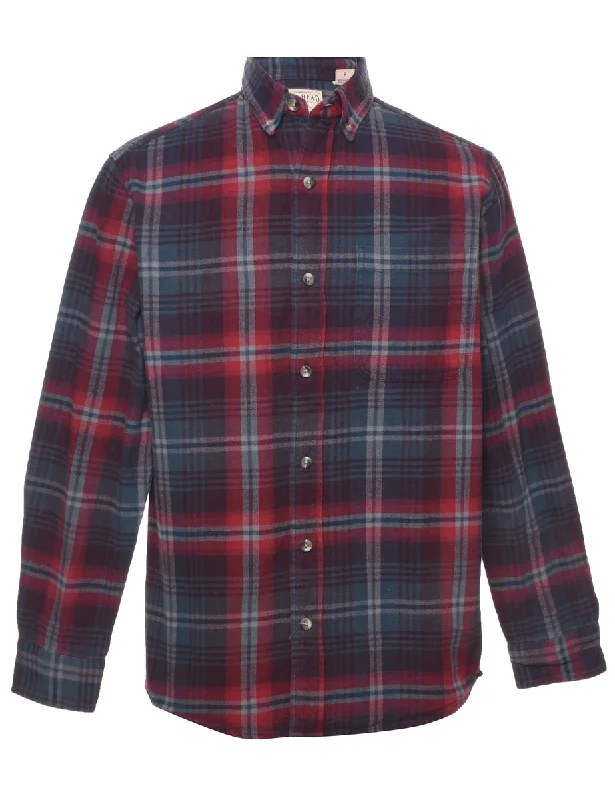 Long Sleeved Checked Shirt - S Dynamic Men's Glow