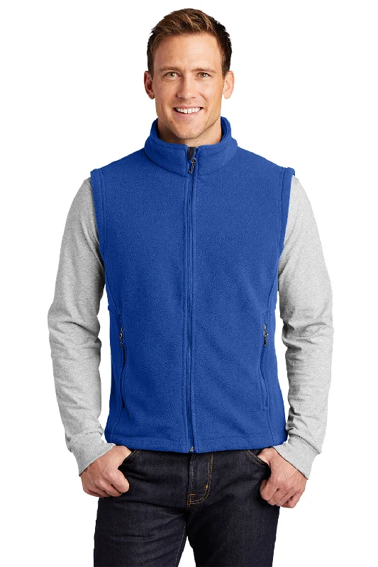 Port Authority Mens Full Zip Fleece Vest - True Royal Blue Dapper Men's Bow