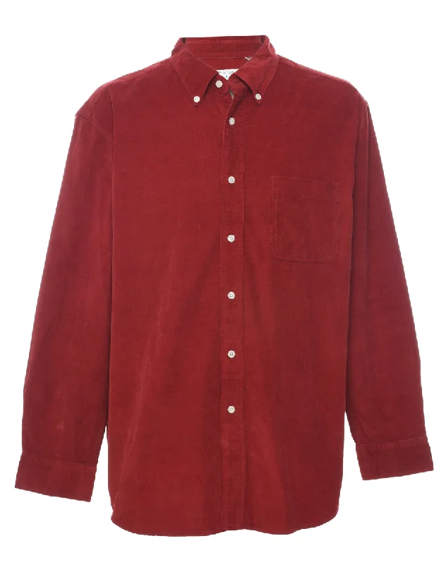 Maroon Corduroy Shirt - XL Trendy Men's Bucket