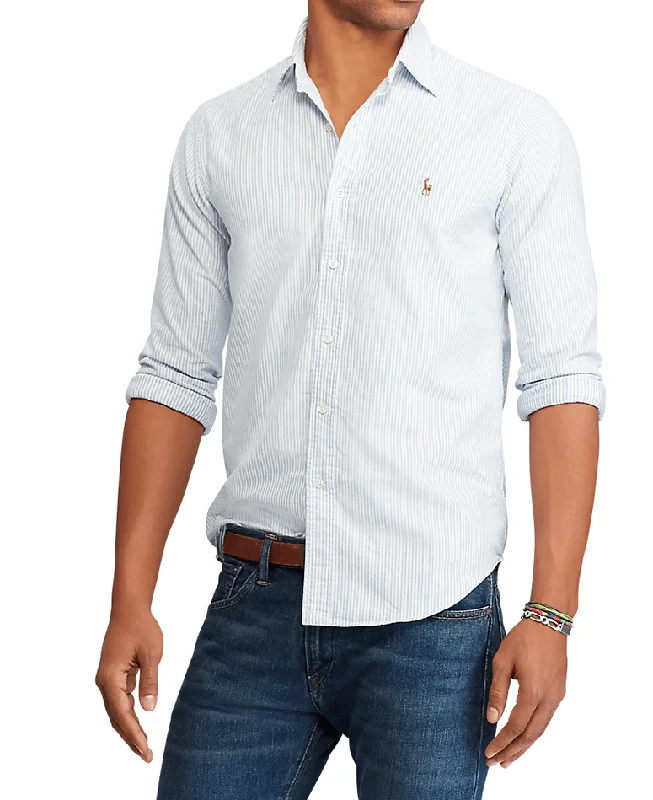 Polo by Ralph Lauren - Classic Fit Patterned Oxford Shirt Cool Men's Distressed