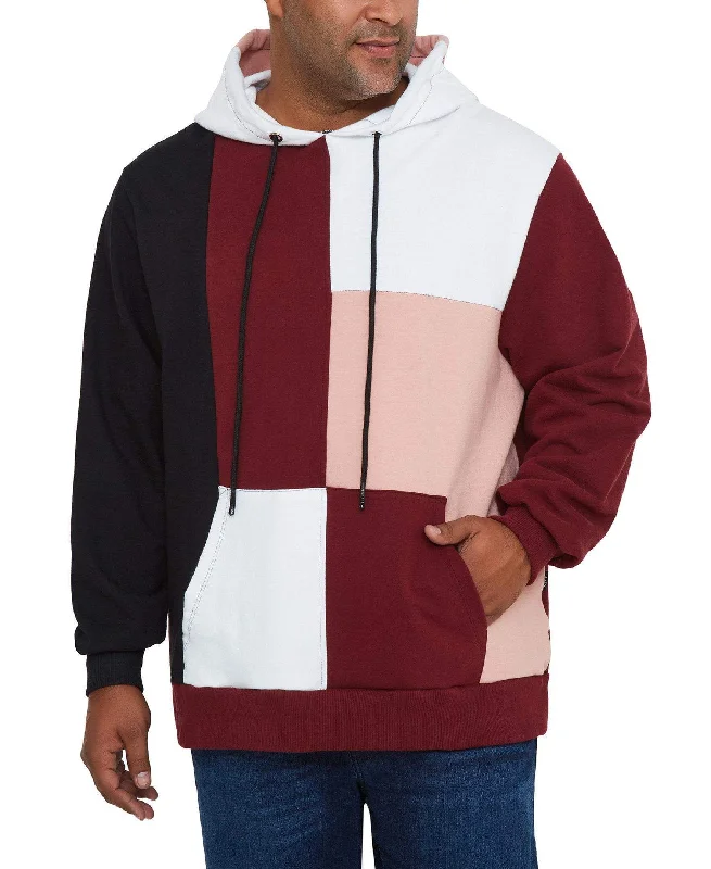 Color-Block Pullover Hoodie Dynamic Men's Moto