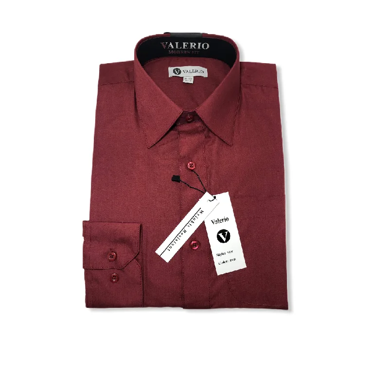 Valerio Burgundy Dress Shirt (NEW) Vacation