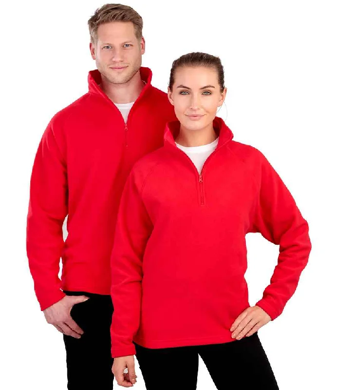 Result Core Zip Neck Micro Fleece | Red Rugged Men's Outdoor 