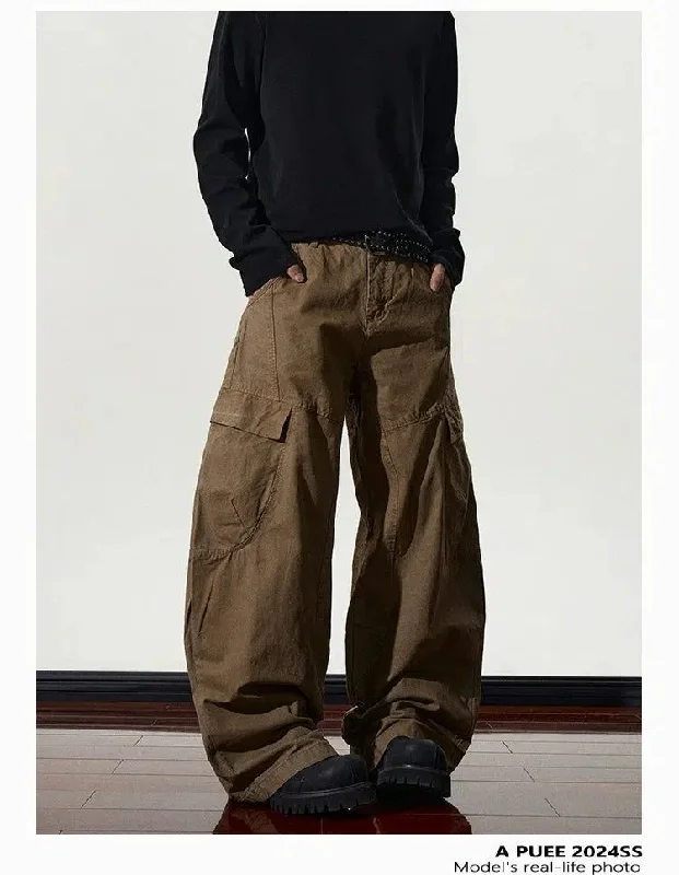 Big Pocket Machete Cargo Pants Youthful Men's Anime