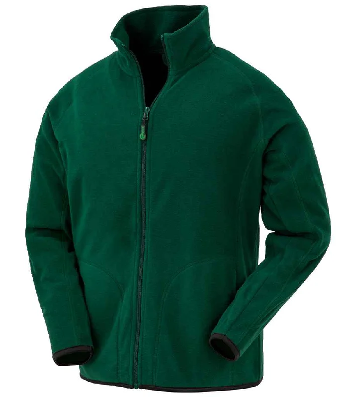 Result Genuine Recycled Micro Fleece Jacket | Forest Green Trendy Men's Scandinavian