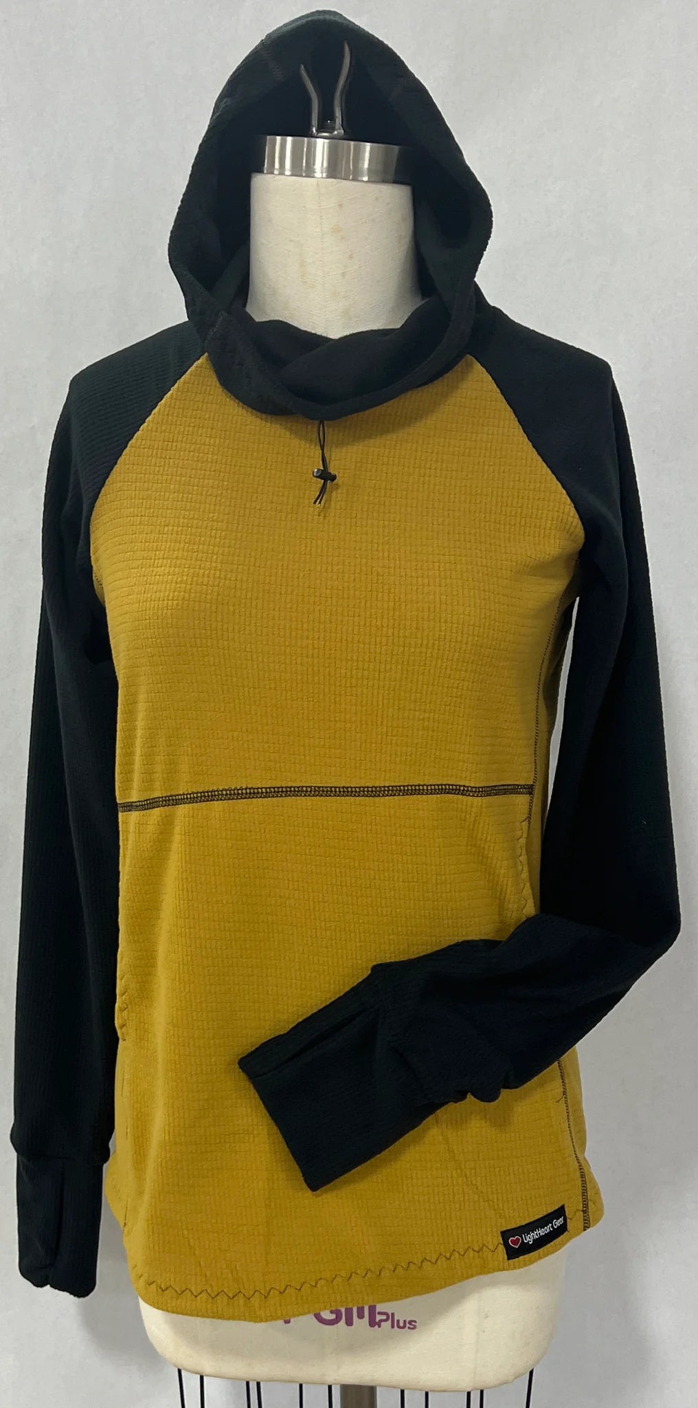 Men's Hoodie - Mustard w/ Black sleeves & hood Relaxed Men's Beach